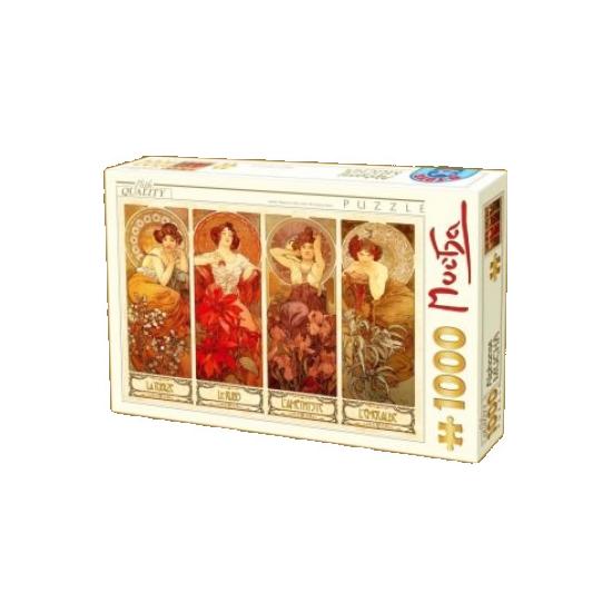 Puzzle D-Toys Piedras Preciosas y Flores de 1000 Piezas