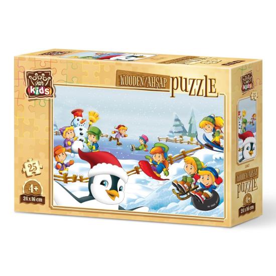 Puzzle de Madera Art Puzzle Atletas de Invierno de 25 Pzs