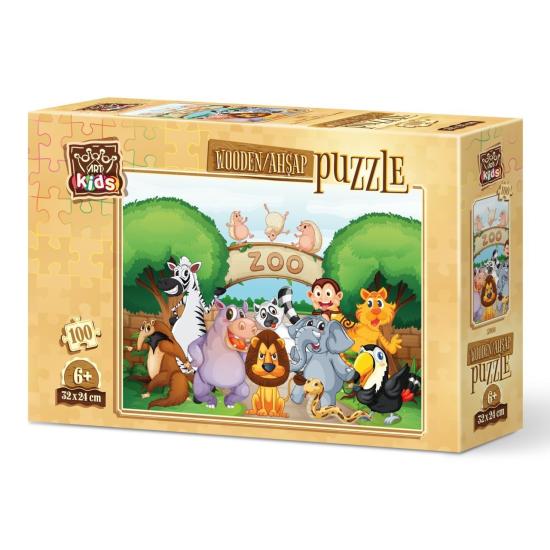 Puzzle de Madera Art Puzzle Bienvenido al Zoo de 100 Piezas Puzzle de Madera Art Puzzle Bienvenido al Zoo de 100 Piezas