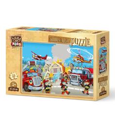 Puzzle de Madera Art Puzzle Bomberos Héroes de 50 Piezas