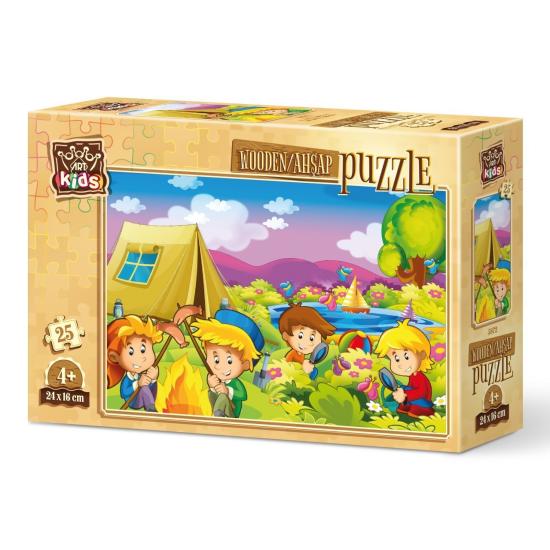 Puzzle de Madera Art Puzzle Campistas Curiosos de 25 Pzs Puzzle de Madera Art Puzzle Campistas Curiosos de 25 Pzs
