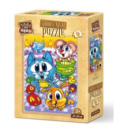 Puzzle de Madera Art Puzzle Pequeños Traviesos de 16 Pzs