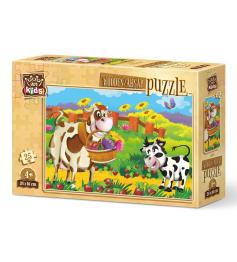 Puzzle de Madera Art Puzzle Vaca Romántica de 25 Pzs