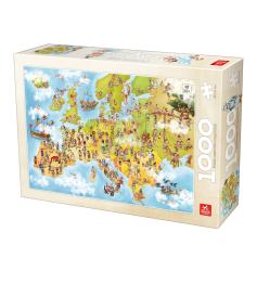 Puzzle Deico Mapa de Europa Animado de 1000 Piezas