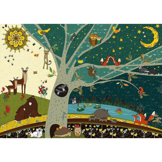 Puzzle Deico Naturaleza Día y Noche de 1000 Piezas Puzzle Deico Naturaleza Día y Noche de 1000 Piezas