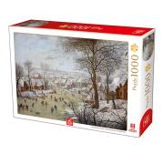 Puzzle Deico Paisaje de Invierno con Patinadores de 1000 Pzs