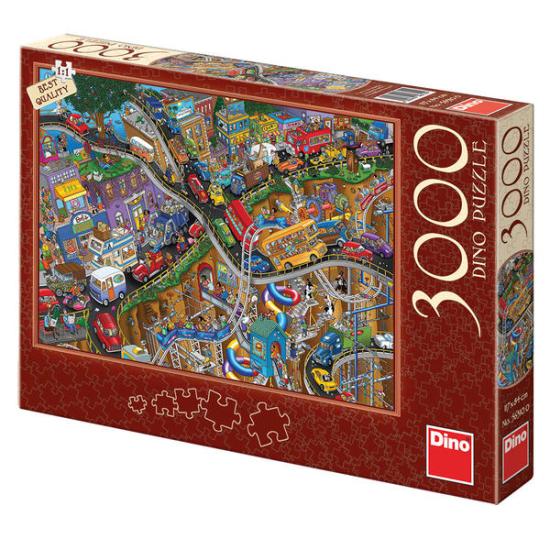 Puzzle Dino Carreteras Locas de 3000 Piezas