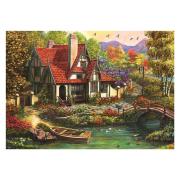 Puzzle Dino Casa de Campo Junto al Lago de 500 Piezas