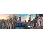 Puzzle Dino Collage de París Panorámico de 2000 Piezas