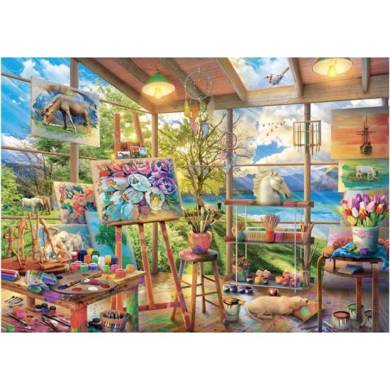 Puzzle Dino Estudio De Pintura de 2000 Piezas