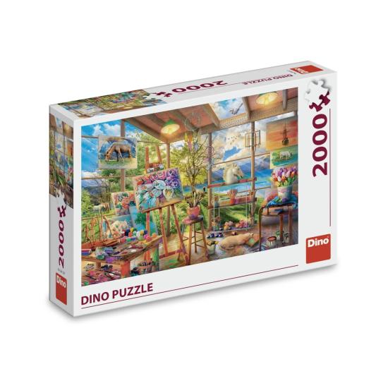Puzzle Dino Estudio De Pintura de 2000 Piezas