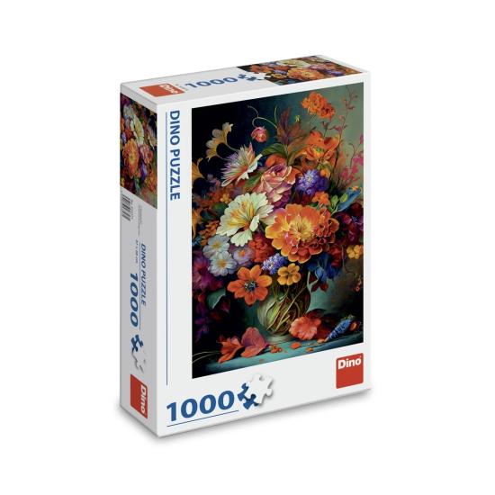 Puzzle Dino Flores En Un Jarrón de 1000 Piezas