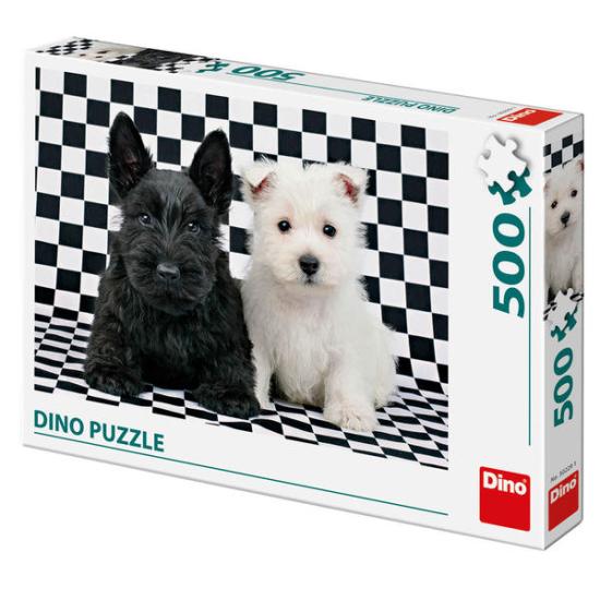 Puzzle Dino Pareja de Cachorros Terrier de 500 Piezas
