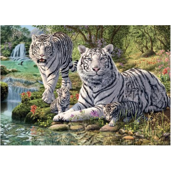 Puzzle Dino Tigres Albinos de 1000 Piezas