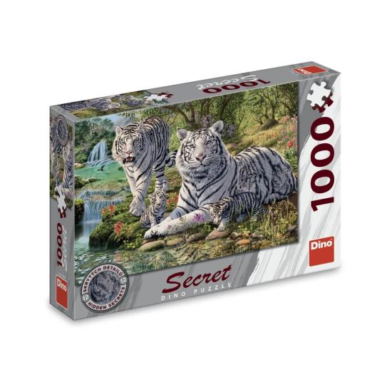 Puzzle Dino Tigres Albinos de 1000 Piezas