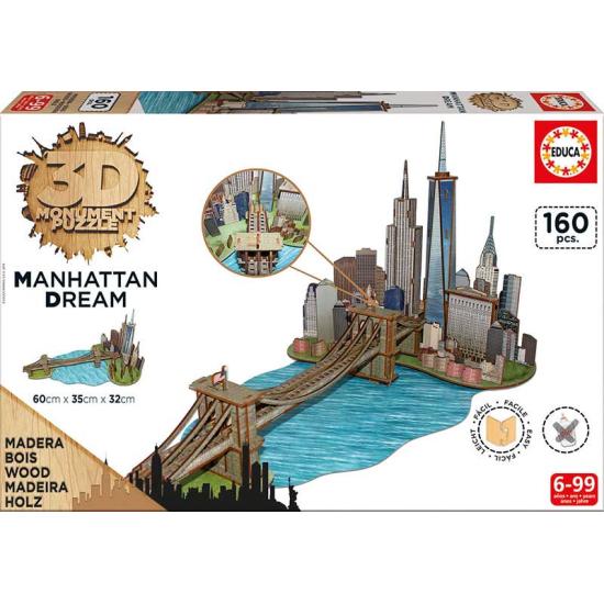 Puzzle Educa 3D Manhattan Dream de 160 Piezas