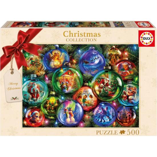 Puzzle Educa Adornos de Navidad de 500 Piezas