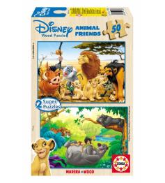 Puzzle Educa Amigos Animales 2 x 50 Piezas