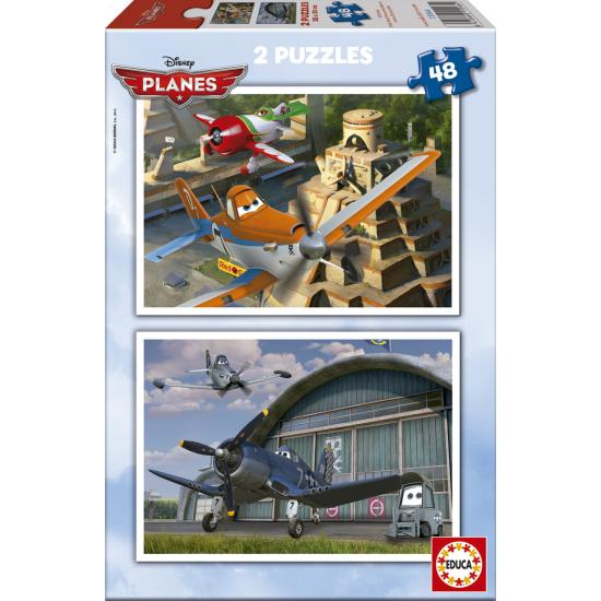 Puzzle Educa Aviones, Planes 2 x 48 Piezas