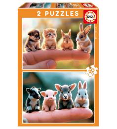 Puzzle Educa Bebés Animales de 2 x 20 Piezas
