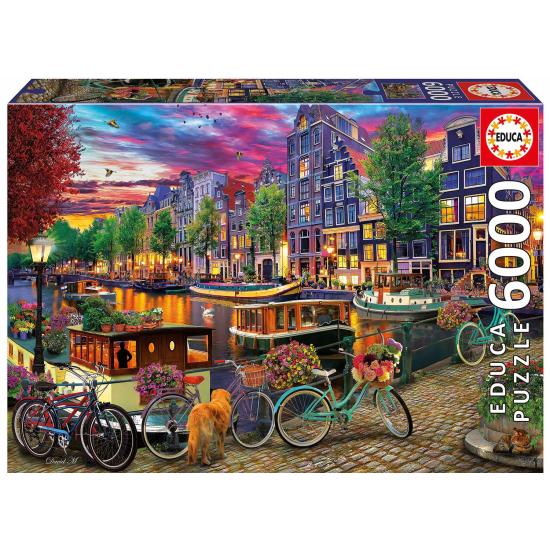 Puzzle Educa Bicicletas en Amsterdam 6000 Piezas