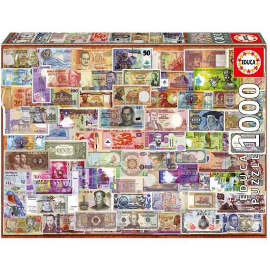 Puzzle Educa Billetes del Mundo de 1000 Piezas