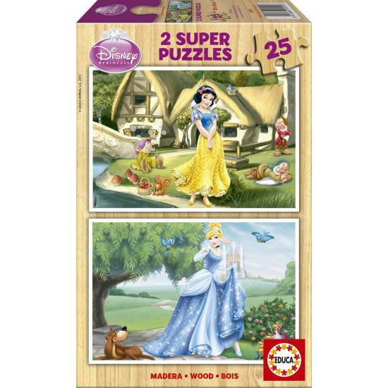 Puzzle Educa Blancanieves y Cenicienta 2 x 25 Piezas
