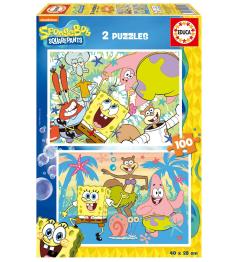 Puzzle Educa Bob Esponja 2 x 100 Piezas