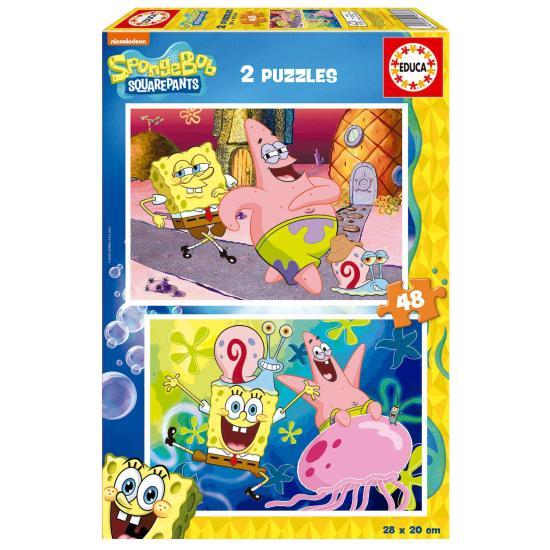 Puzzle Educa Bob Esponja de 2 x 48 Piezas Puzzle Educa Bob Esponja de 2 x 48 Piezas