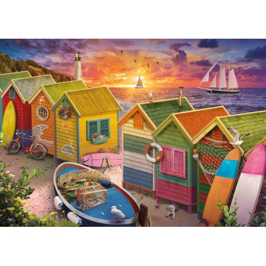 Puzzle Educa Cabañas de Playa de 500 Piezas