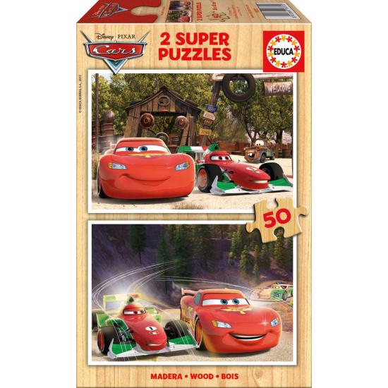Puzzle Educa Cars 2 x 50 Piezas Madera Puzzle Educa Cars 2 x 50 Piezas Madera