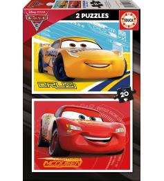Puzzle Educa Cars 3 de 2 x 20 Piezas