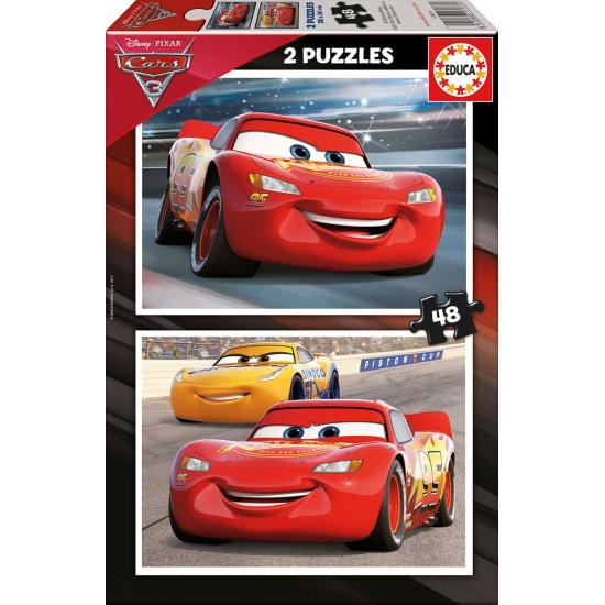 Puzzle Educa Cars 3 de 2 x 48 Piezas Puzzle Educa Cars 3 de 2 x 48 Piezas