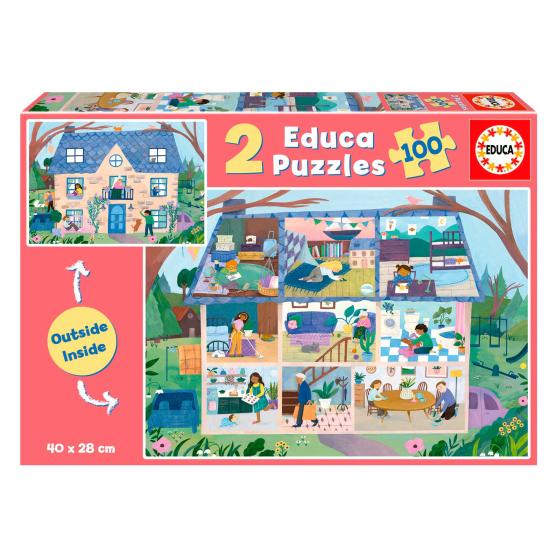 Puzzle Educa Casa Inside-Out de 2 x 100 Piezas Puzzle Educa Casa Inside-Out de 2 x 100 Piezas