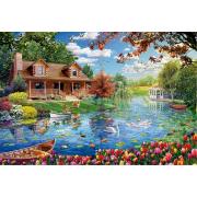 Puzzle Educa Casita en el Lago de 5000 Piezas