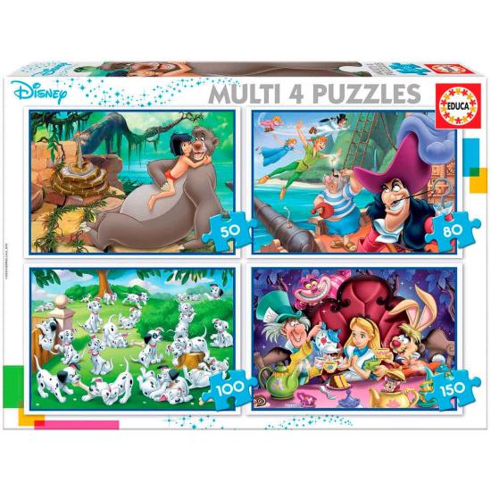 Puzzle Educa Clásicos Disney Multi Progresivo 50+80+100+150 Puzzle Educa Clásicos Disney Multi Progresivo 50+80+100+150