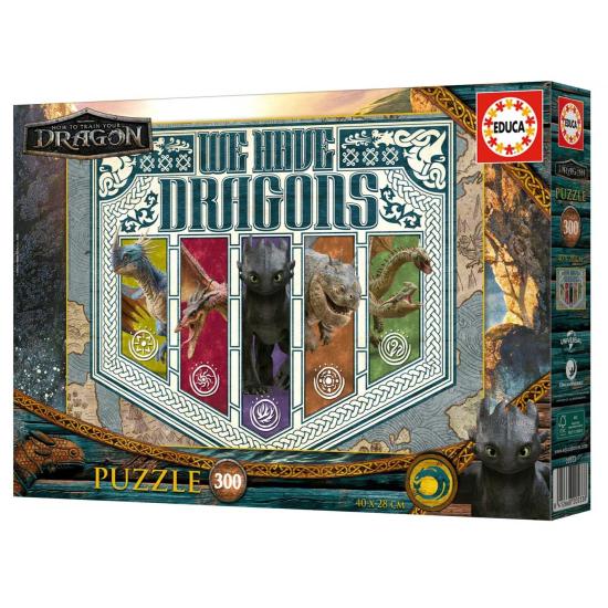 Puzzle Educa Cómo Entrenar a tu Dragon de 300 Piezas