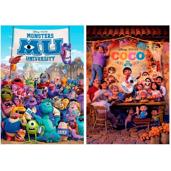 Puzzle Educa Coco + Monsters University 2 x 100 Pzs