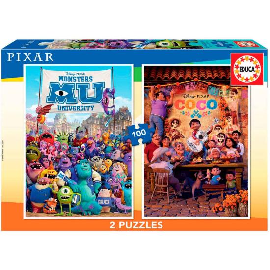 Puzzle Educa Coco + Monsters University 2 x 100 Pzs