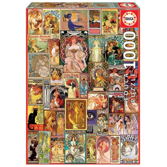 Puzzle Educa Collage Art Noveau de 1000 Piezas Puzzle Educa Collage Art Noveau de 1000 Piezas