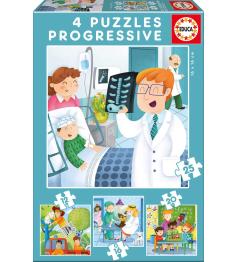 Puzzle Educa De Mayor Quiero Ser Progresivo 12+16+20+25 Pzs