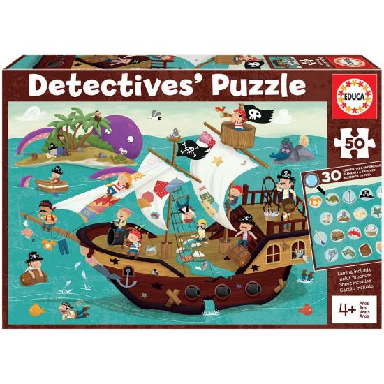 Puzzle Educa Detectives Piratas XXL de 50 Piezas