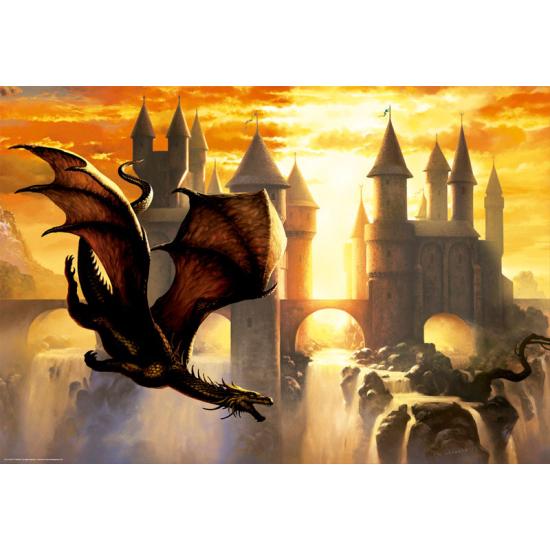 Puzzle Educa Dragones al Atardecer de 1000 Piezas