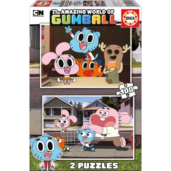Puzzle Educa El Asombroso Mundo Gumball de 2 x 100 Piezas Puzzle Educa El Asombroso Mundo Gumball de 2 x 100 Piezas
