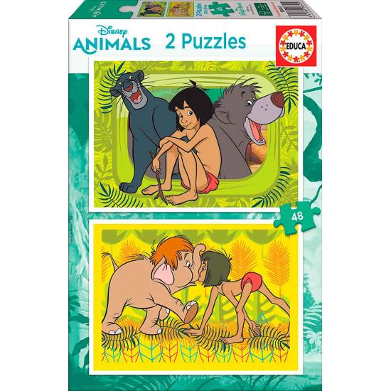 Puzzle Educa El Libro de la Selva de 2 x 48 Piezas