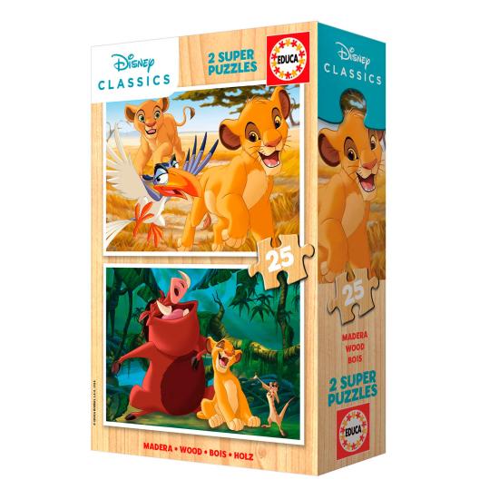 Puzzle Educa El Rey León de 2 x 25 Piezas Madera Puzzle Educa El Rey León de 2 x 25 Piezas Madera