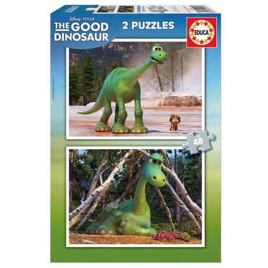 Puzzle Educa El Viaje de Arlo, Good Dinosaur 2 x 48  Piezas