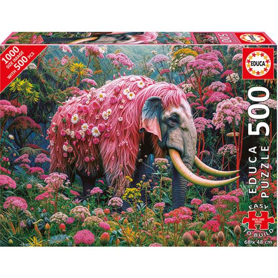 Puzzle Educa Elefante Floral de XXL 500 Pzs