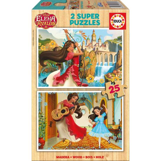 Puzzle Educa Elena de Avalor de 2 x 25 Piezas Madera