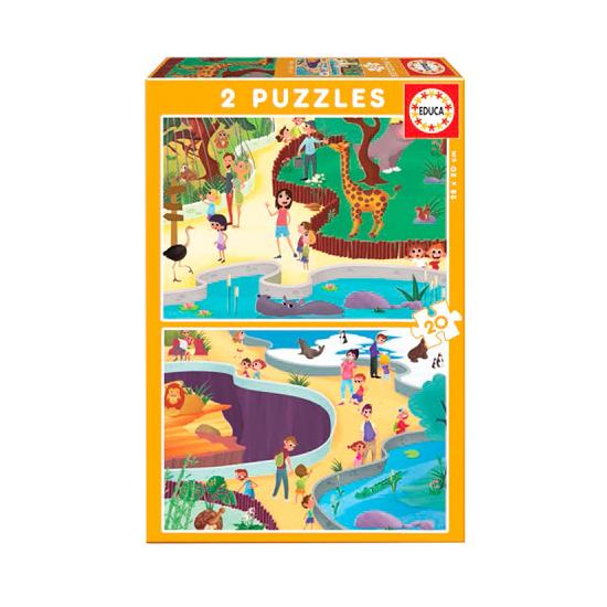 Puzzle Educa En El Zoo de 2 x 20 Piezas Puzzle Educa En El Zoo de 2 x 20 Piezas